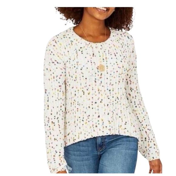 Altar'd State Women's size Medium Grungecore Confetti Chenille Festival Sweater - Picture 8 of 10